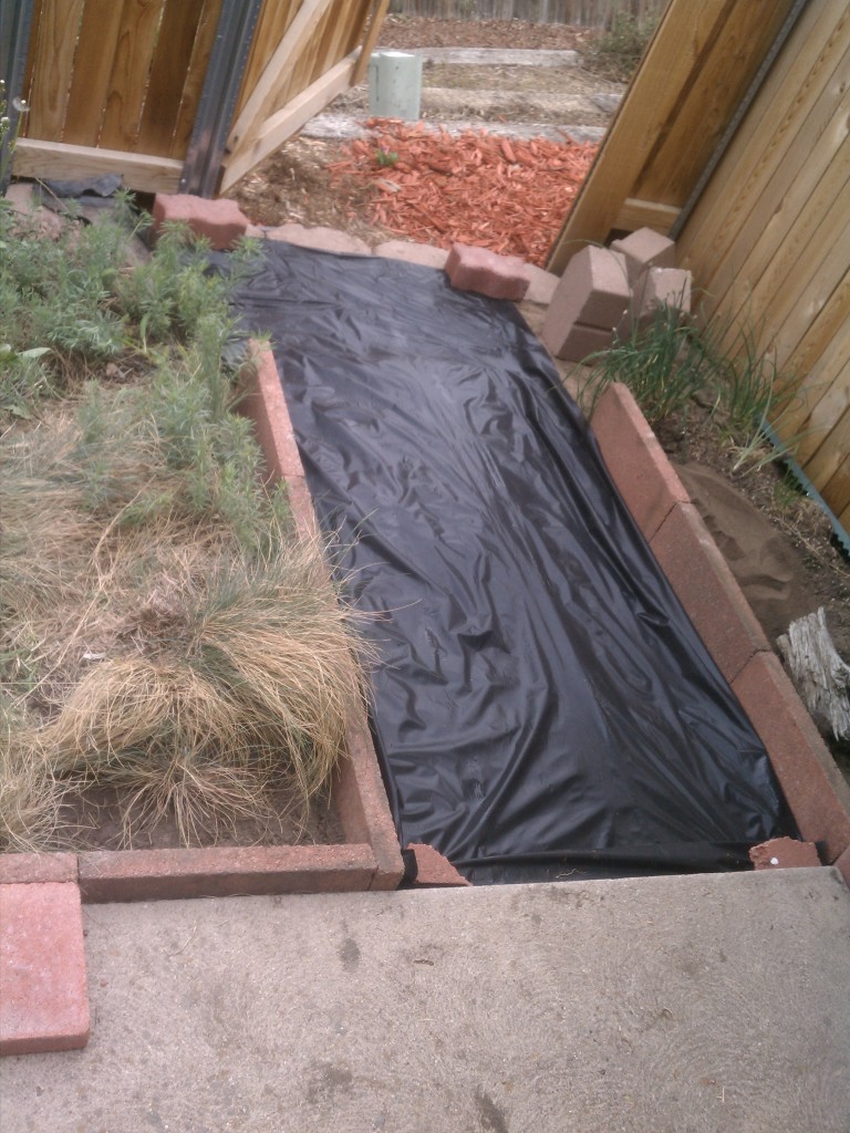 Weedblock fabric down