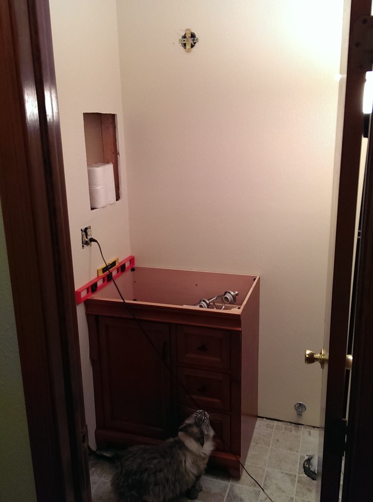 Dash helping/Vanity cabinet installed